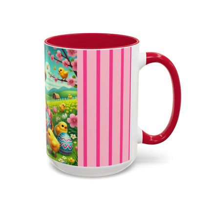 Geisha Kitten’s Easter Delight Colorful Mugs (11oz, 15oz)