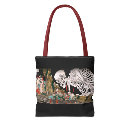 Mitsukuni Defying the Skeleton Spectre by Utagawa Kuniyoshi Tote Bag (AOP)