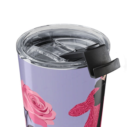 🌹❄️ The Lady Of The Winter Orchid Garden Tumbler – Art Deco Floral Elegance
