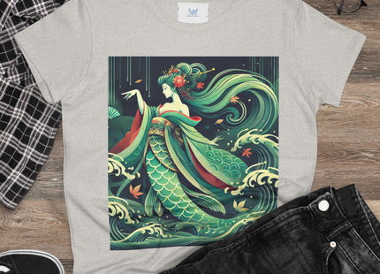 Mermaid Queen Rising from the Deep Women's Midweight Cotton Tee