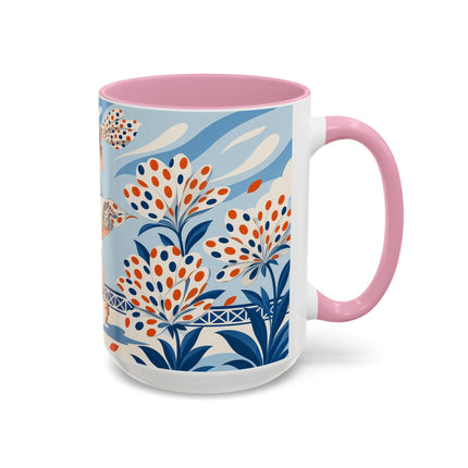 🌼🧡 The Polka Dot Wind Dancer Colorful Mug – Art Deco Fashion Whimsy