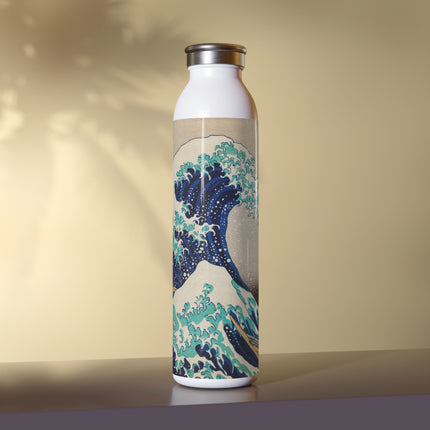 The Great Wave off Kanagawa by Katsushika Hokusai Slim Water Bottle