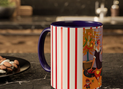 Art Deco Christmas Colorful Mugs (11oz, 15oz)