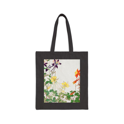 Aquilegia Flower by Tanigami Kônan Cotton Canvas Tote Bag
