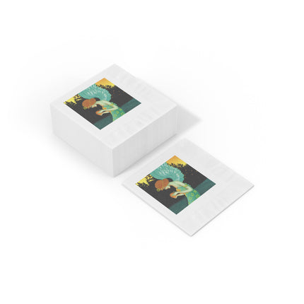 Twilight Angel White Coined Napkins