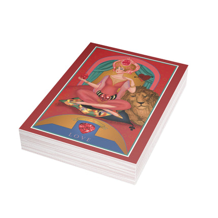 July & Ruby (from the Gem Series) by Sofia Chiostri Postcards (envelopes included) - Bundles of 10, 30, 50 Pieces