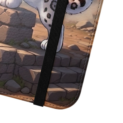 🐆🔭 The Snow Leopard Lookout Flip Case – Adventure, Curiosity & Fearless Style