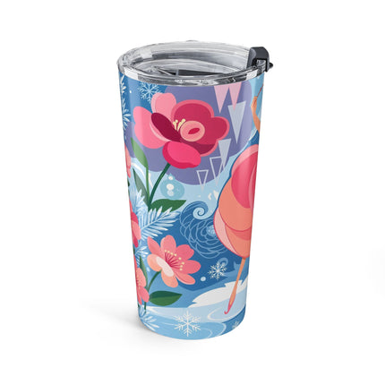 ⛸️🌸 The Rose Waltz On Ice Tumbler – Art Deco Winter Fantasy