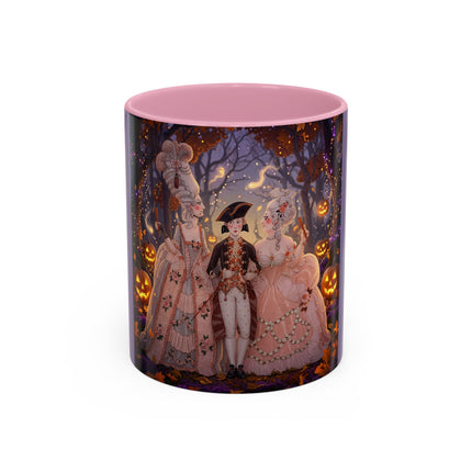 🎃🌙 The Midnight Court Of Pumpkin Grove Colorful Mug – Elegant Halloween Masquerade