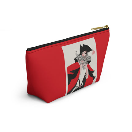 Crimson Masquerade Cosmetic Bag – Dramatic Grace & Bold Elegance