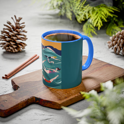 Summer Splash Colorful Mugs – Retro Beach Joy & Carefree Summer Vibes