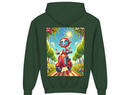 The Traveling Robot Youth Heavy Blend Hooded Sweatshirt