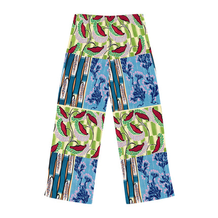 Floral Pattern by Emile-Alain Séguy Women's Pajama Pants (AOP)