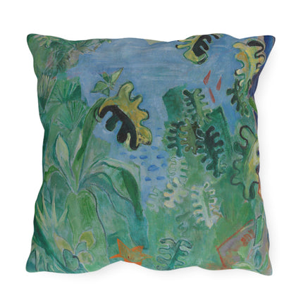 Symphonie in Grün by Oskar Moll Outdoor Pillows