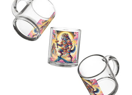 Mountain Wolf Glass Mug, 10oz