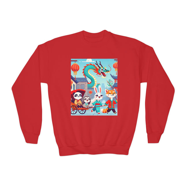 The Little Dragon and Friends Youth Crewneck Sweatshirt – Friendship, Adventure & Playful Charm