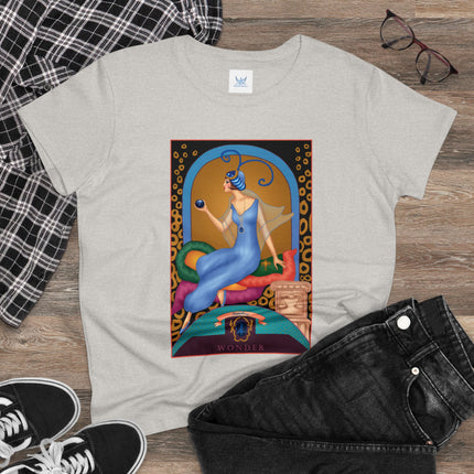 September & Sapphire (from the Gem Series) by Sofia Chiostri Women's Midweight Cotton Tee