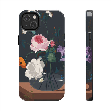 🌹🖤 The Midnight Rose Garden Phone Case – Art Deco Floral Elegance