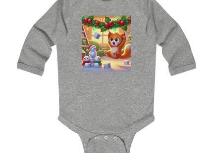 Naughty or Nice Kitten Christmas Infant Long Sleeve Bodysuit
