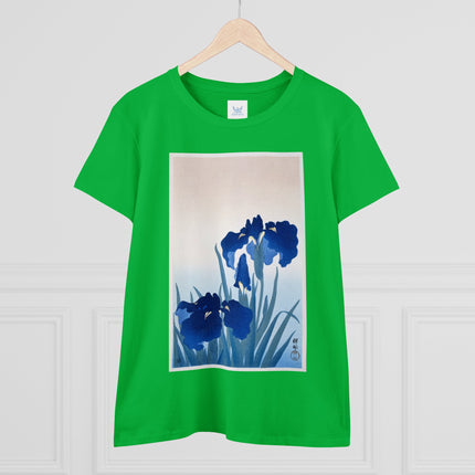 Irises by Ohara Koson Women's Midweight Cotton Tee