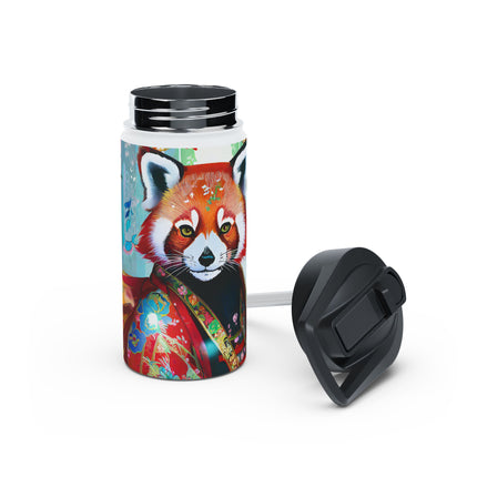 Cybernetic Red Panda Stainless Steel Water Bottle
