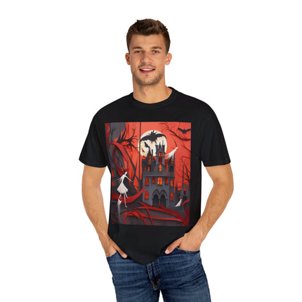 Halloween Night Scene Unisex Garment-Dyed T-shirt