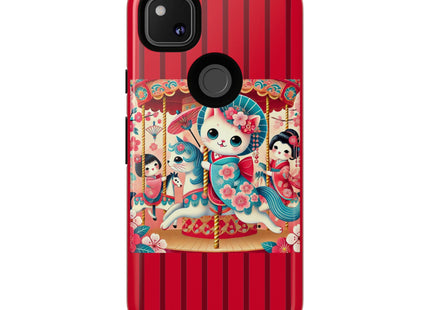 Geisha Kitten's Enchanted Carousel Phone Cases