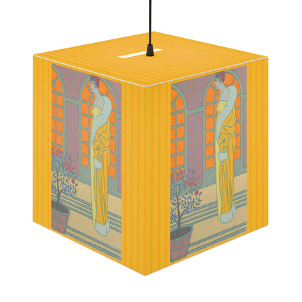 Sur Les Marches Du Jardin by Georges LePape Light Cube Lamp