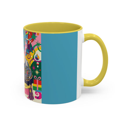 🎀✨ The Christmas Court Of Joy Colorful Mug – Art Deco Holiday Fantasy