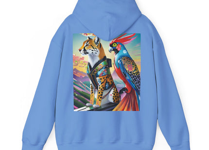 Cheetah and Parrot Cybernetic Duet – Heavy Blend™ Hooded Sweatshirt