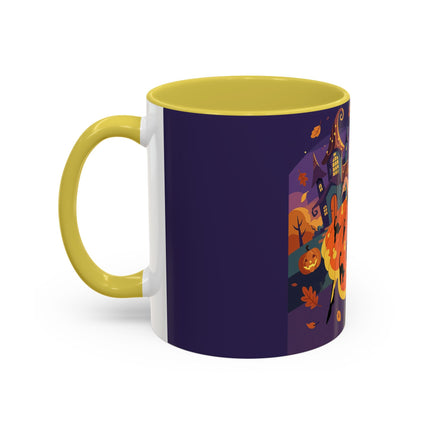 🐈‍⬛🎃 The Black Cat Witch Of Pumpkin Manor Colorful Mug – Whimsical Halloween Charm