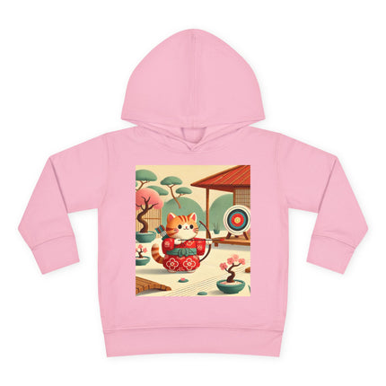 Archer Kitten in the Zen Garden Toddler Pullover Fleece Hoodie