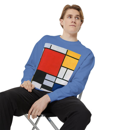 Composition with Red, Yellow, Blue, and Black by Piet Mondrian Garment-Dyed Sweatshirt