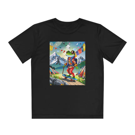 Skateboarding Frog Youth Competitor Tee – Whimsical Adventure & Playful Energy