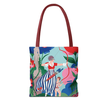 🏹🌺 The Lady Of The Enchanted Garden Archery Tote Bag – Art Deco Floral Adventure