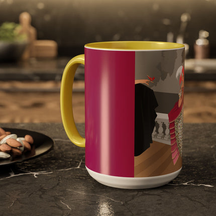 The Red Bird Colorful Mugs – Gentle Storybook Charm & Elegant Whimsy