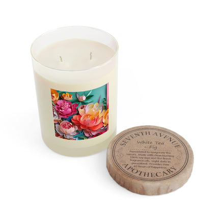Peonies in Full Bloom Scented Candle - Full Glass, 11oz - The White Tea & Fig, The Lavender & Sage, and The Ocean Mist & Moss