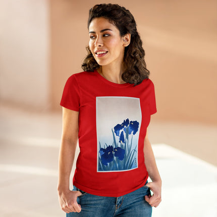 Irises by Ohara Koson Women's Midweight Cotton Tee