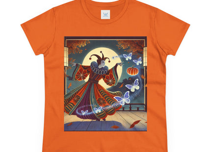 Court Magician with Ghost Butterflies Women's Midweight Cotton Tee
