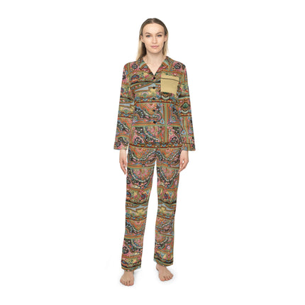 L'Ornement Polychrome by Albert Racine Women's Satin Pajamas (AOP)