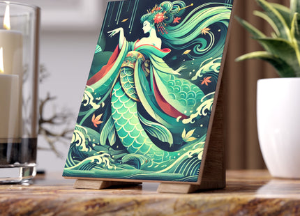 Mermaid Queen Rising from the Deep Ceramic Tile