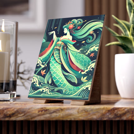 Mermaid Queen Rising from the Deep Ceramic Tile