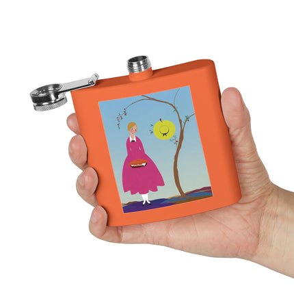 Apple Pie Day Stainless Steel Flask – Sweet Storybook Charm & Gentle Innocence