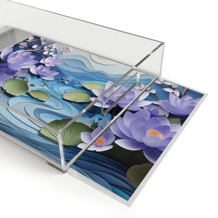 Tranquil Water Hyacinths Acrylic Serving Tray