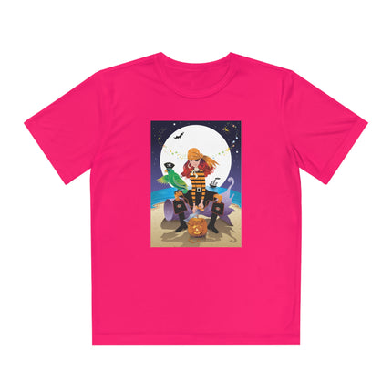 Moonlit Pirate Halloween Youth Competitor Tee