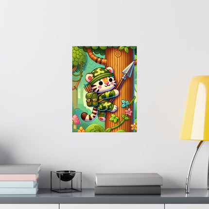 🐅🌿 Stealthy Stripes Matte Vertical Poster – Jungle Adventure & Fearless Spirit