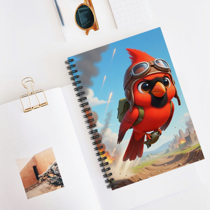 Cardinal Dive Bomber Spiral Notebook - Ruled Line