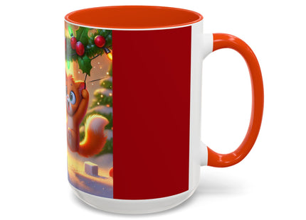 Naughty or Nice Kitten Christmas Colorful Mugs (11oz, 15oz)
