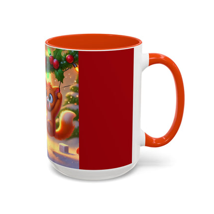 Naughty or Nice Kitten Christmas Colorful Mugs (11oz, 15oz)