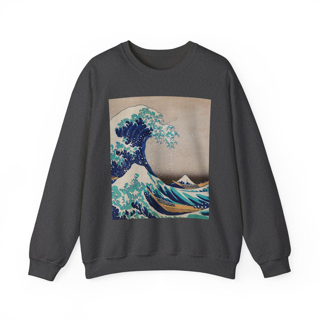The Great Wave off Kanagawa by Katsushika Hokusai Heavy Blend™ Crewneck Sweatshirt